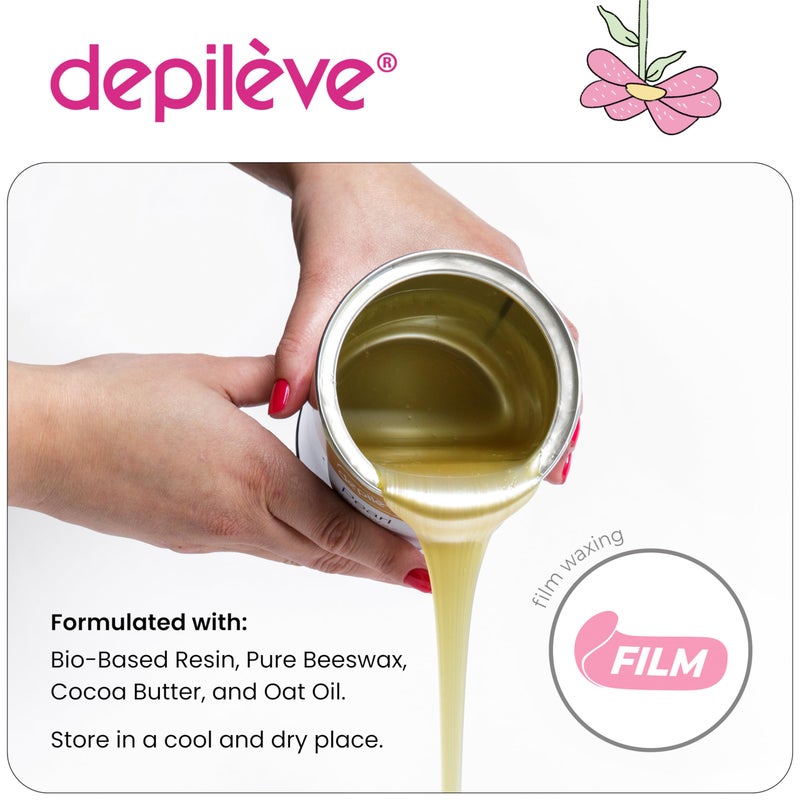 Depileve Hair Removal Wax - Intimate Extra Film Wax for Brazilian and Hollywood Wax - Moisturizing and Soothing for Delicate, Sensitive Skin - 14 oz - Image 4